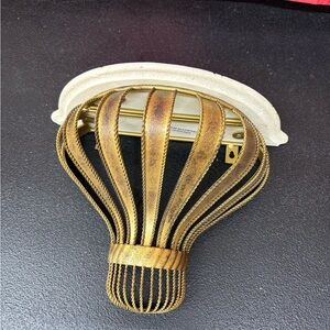 Vintage Brass Florentine Wall Sconce shelf